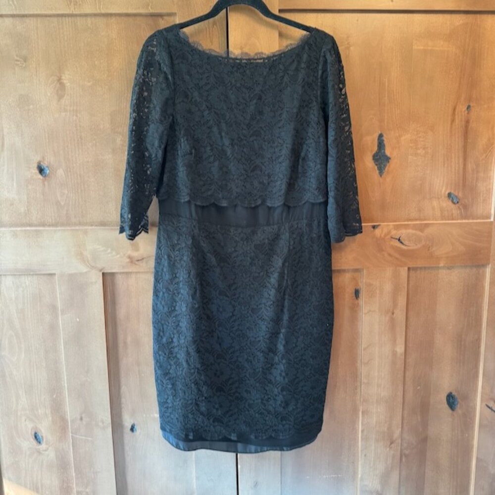 Bodin Black Lace Sheath Dress W Sz. US 12